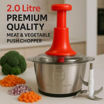 Stainless Steel Push Chopper 2L Manual Food Chopper
