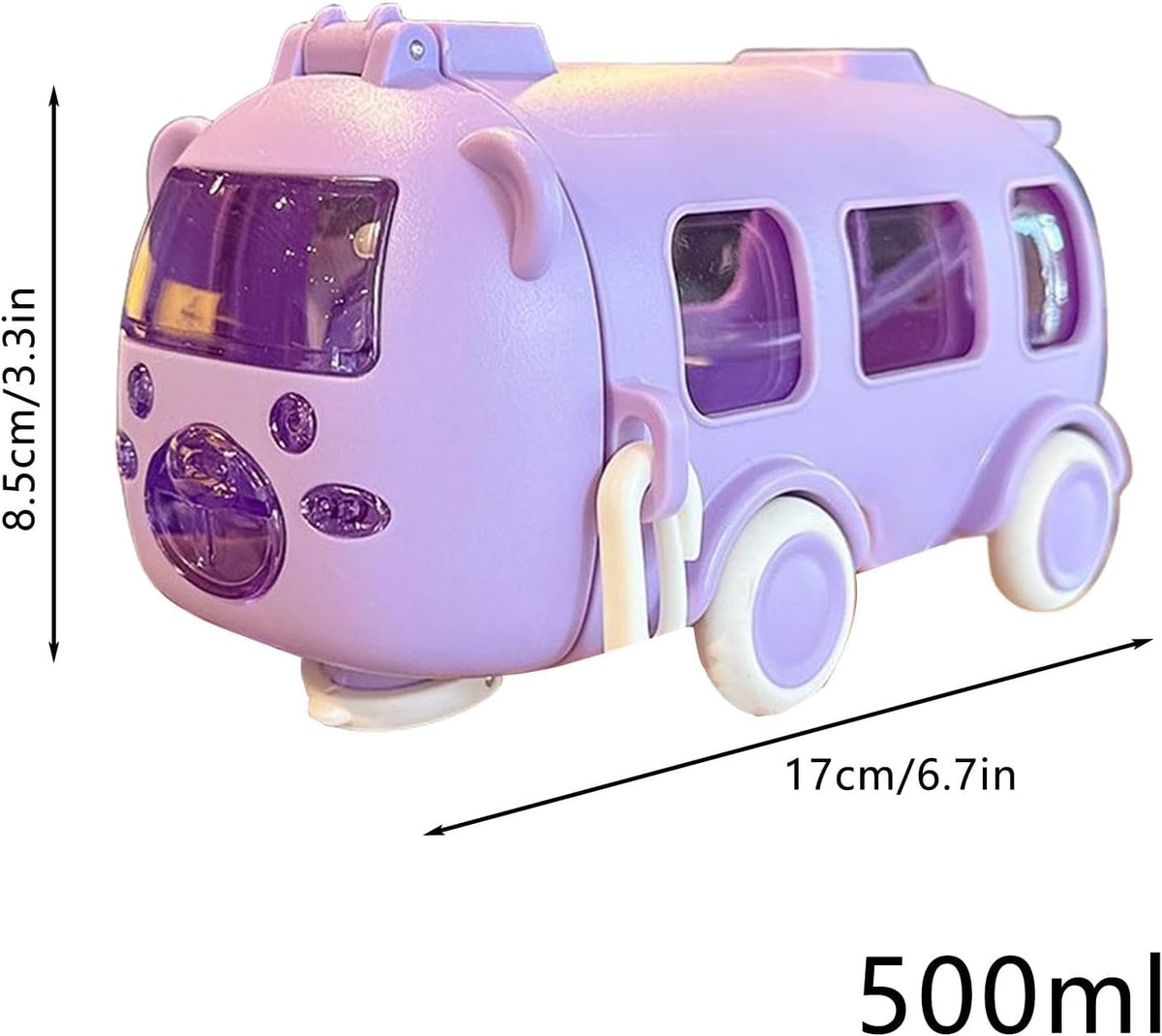 🚌✨ Cute Bus Shape Water Bottle for Kids – 500ml ✨🚌