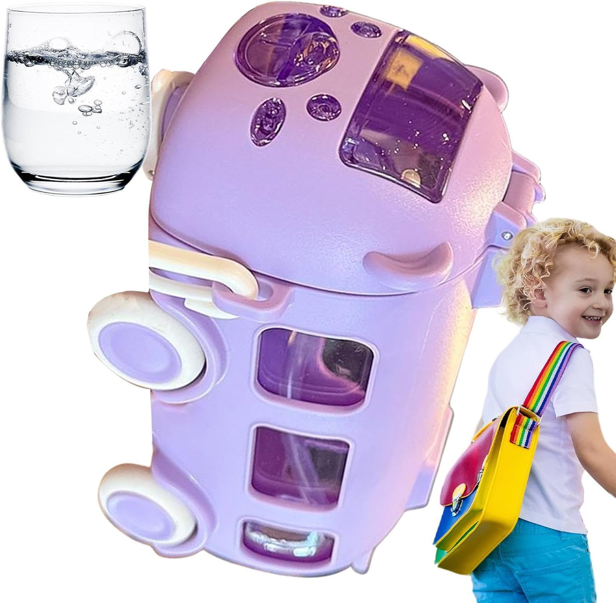 🚌✨ Cute Bus Shape Water Bottle for Kids – 500ml ✨🚌