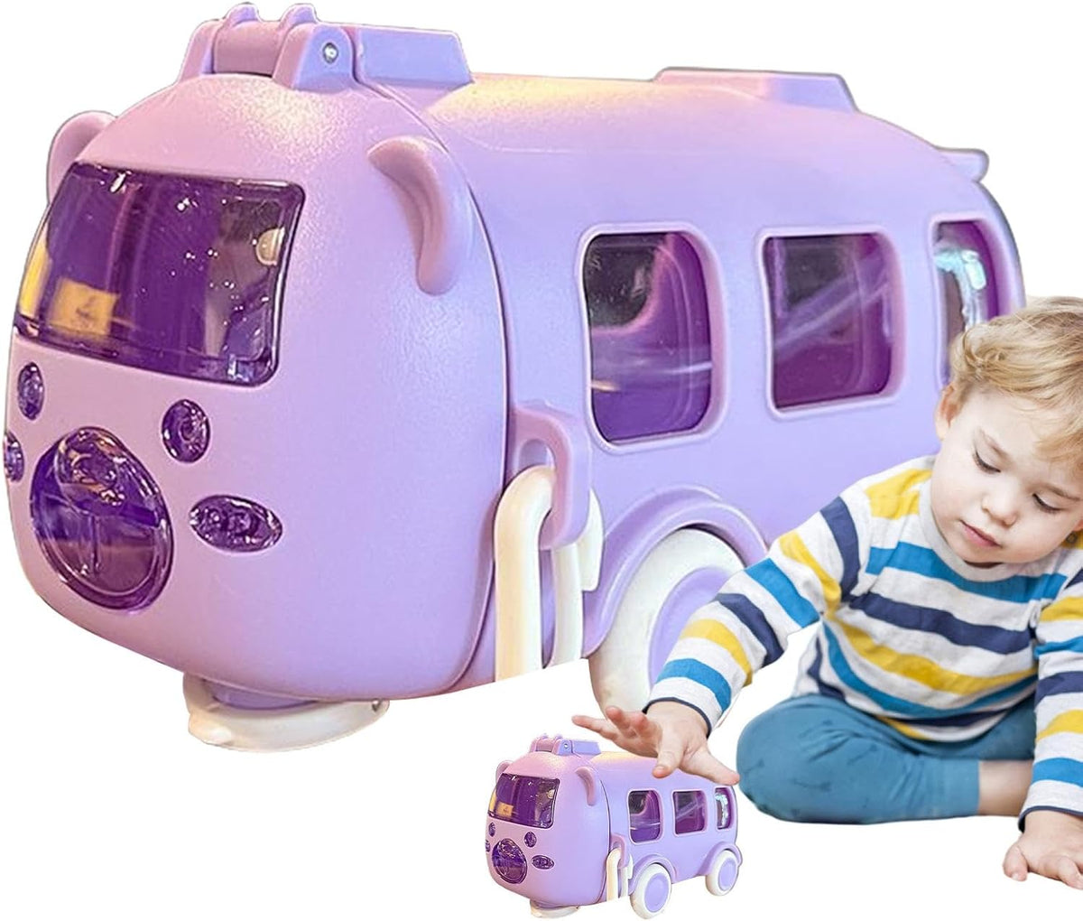 🚌✨ Cute Bus Shape Water Bottle for Kids – 500ml ✨🚌