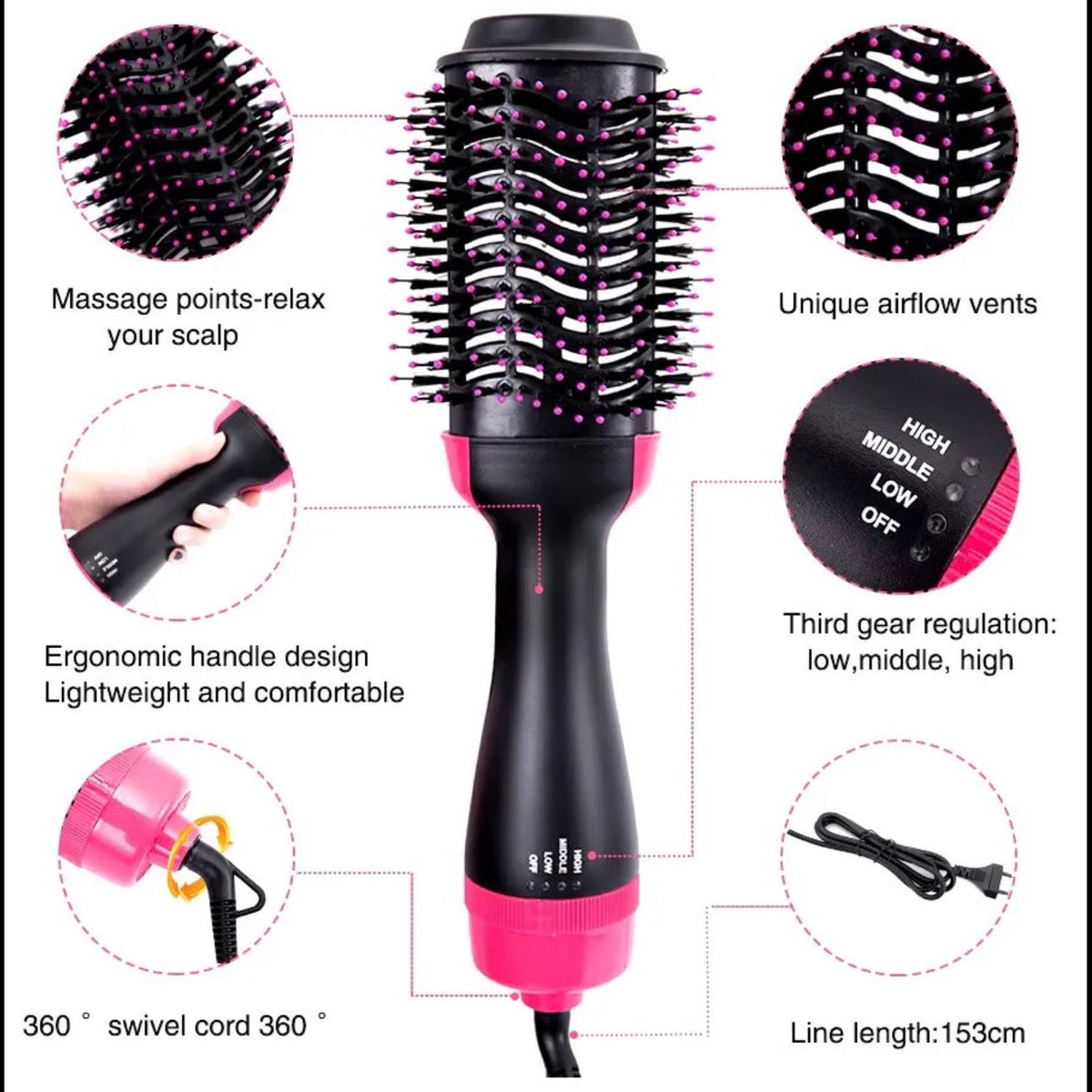 4 in 1 Hot Air Brush