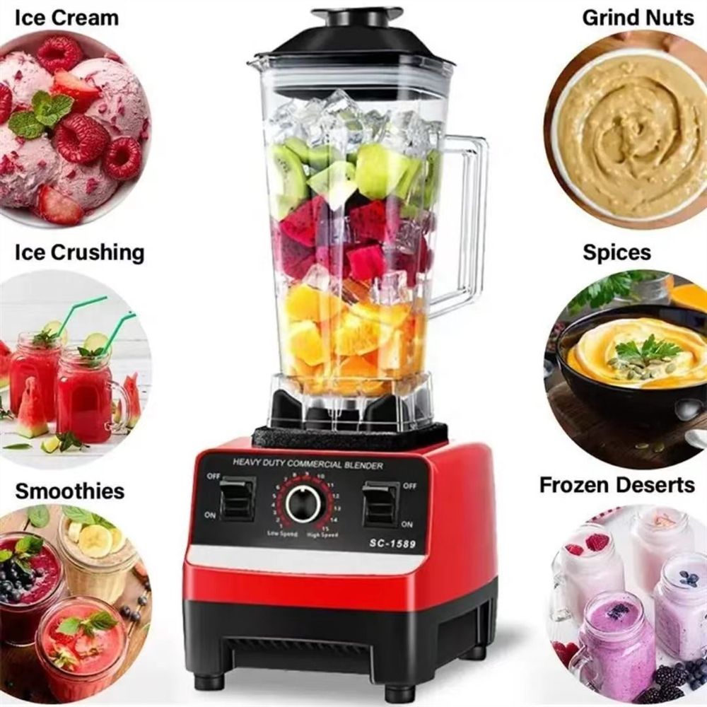 🍓 Silver Crest SC-1589 Commercial Blender | 4500W High-Speed Food Processor & Smoothie Maker