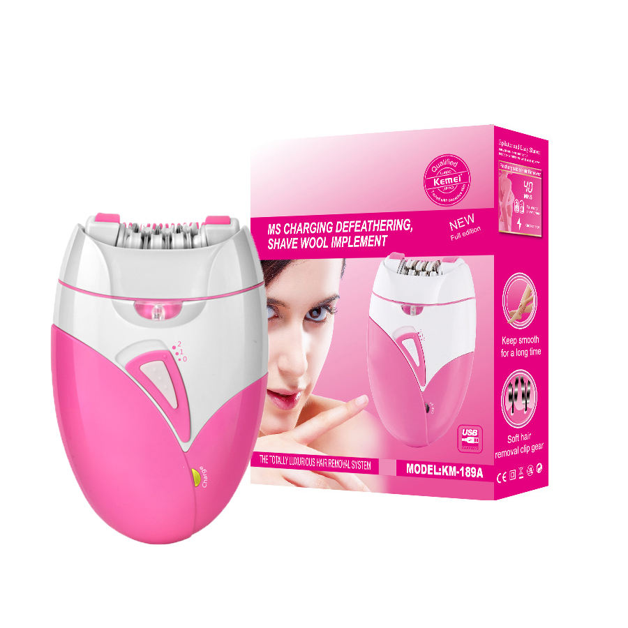💖 Kemei KM-189A Rechargeable Ladies Epilator – Smooth Hair Removal System