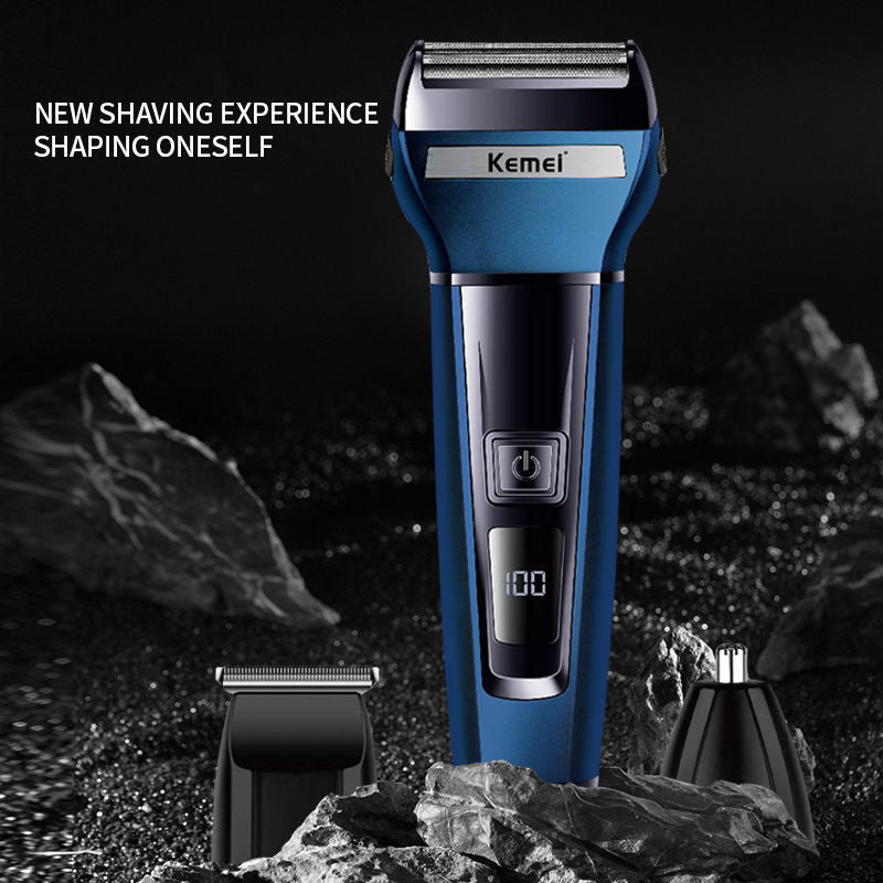 ✨ Kemei KM-6541 3-in-1 Rechargeable Grooming Kit | Hair Clipper, Shaver & Nose Trimmer