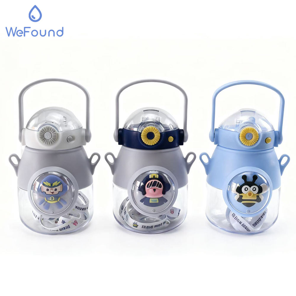 🎀 Cute Kids Sipper Water Bottle with Straw & Carry Strap | Leak-Proof Desig