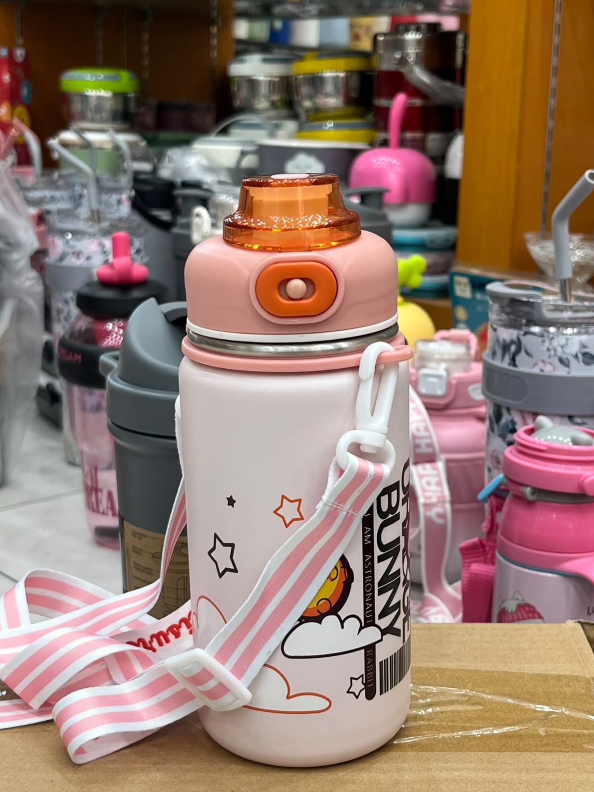 🚀🩷 Vilora Kids Space Adventure Water Bottle – Premium Leak-Proof Bottle with Carry Strap 🌟