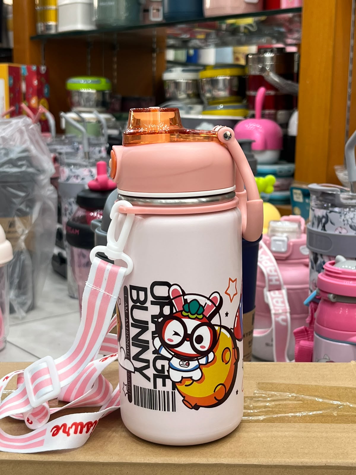 🚀🩷 Vilora Kids Space Adventure Water Bottle – Premium Leak-Proof Bottle with Carry Strap 🌟