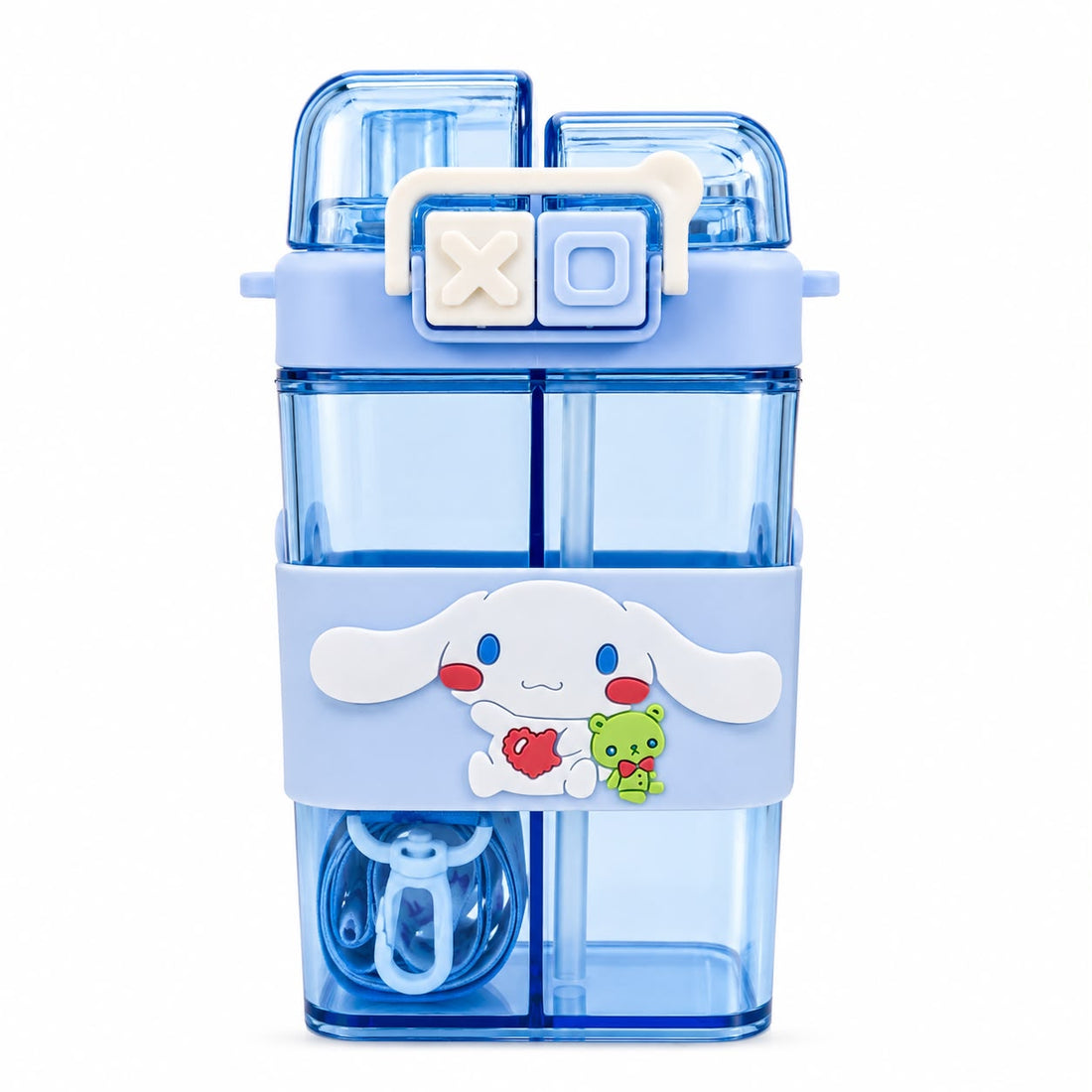 🧸 Cute Cartoon Kids Water Bottle with Dual Drinking Modes & Carry Strap | Leak-Proof
