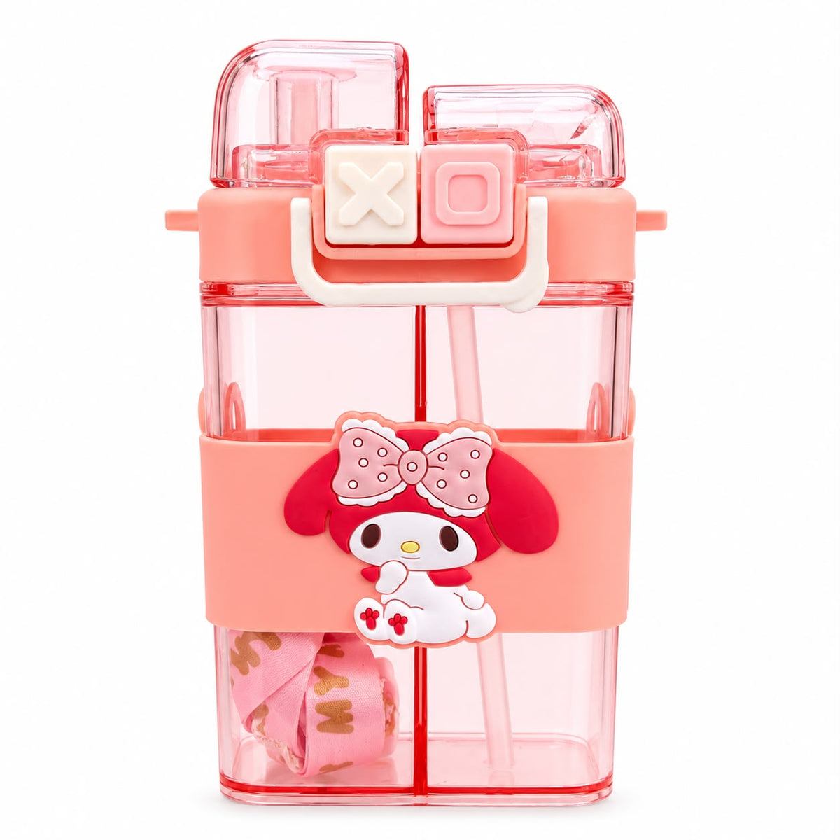 🧸 Cute Cartoon Kids Water Bottle with Dual Drinking Modes & Carry Strap | Leak-Proof