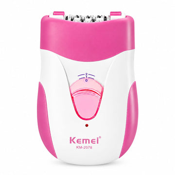 Kemei KM-519A USB Rechargeable Lady Epilator & Shaver | 2 Speed Hair Removal Machine