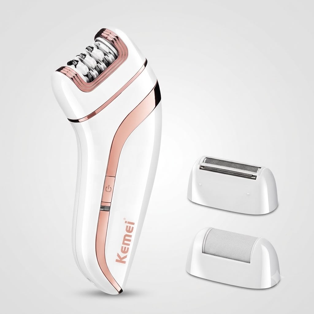 Kemei Lady's Grooming Kit KM-519A | USB Rechargeable Epilator & Lady Shaver